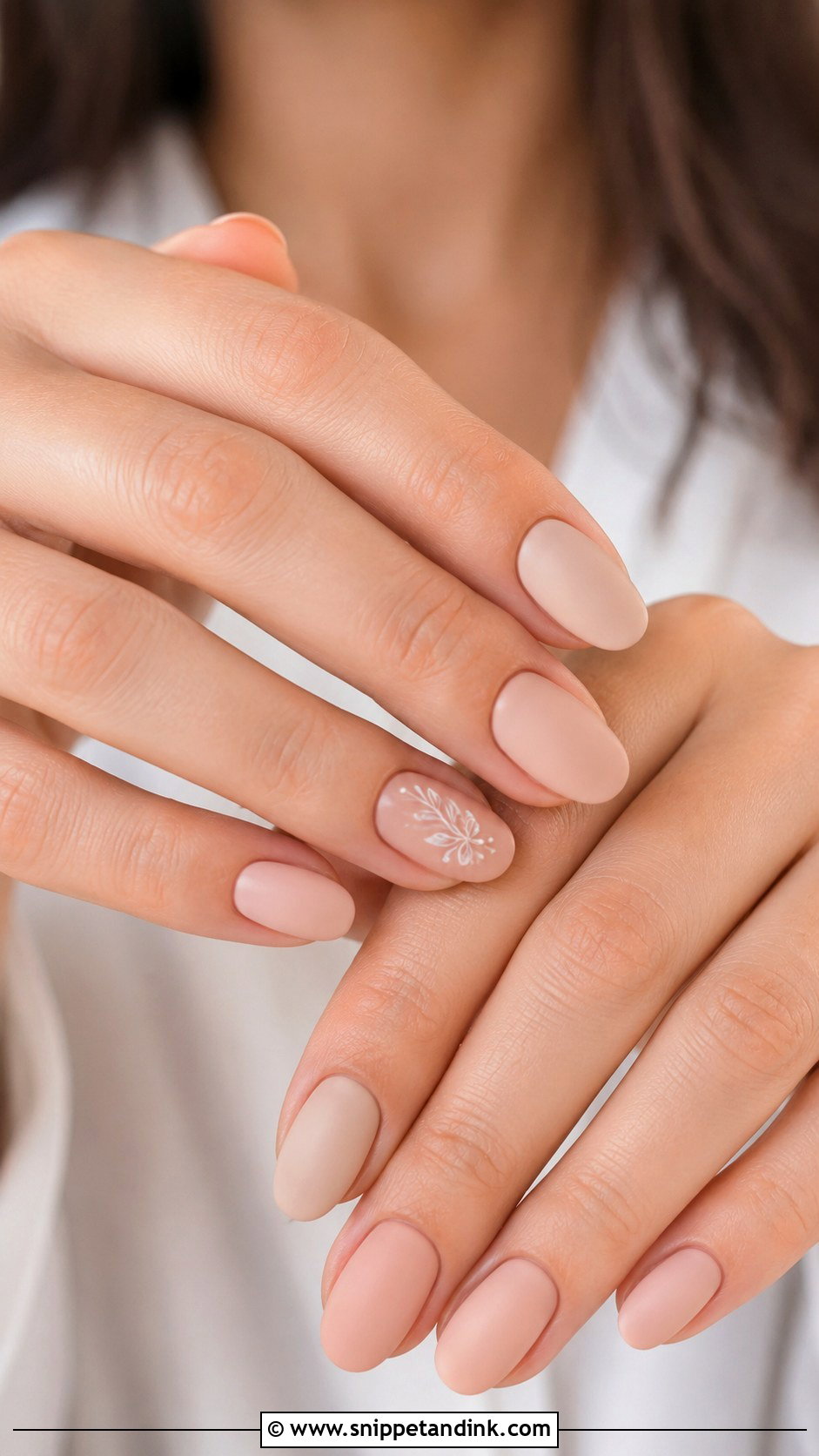 Matte Nude Bridal Nails - Snippet and Ink - 20 Romantic Nails Brides
