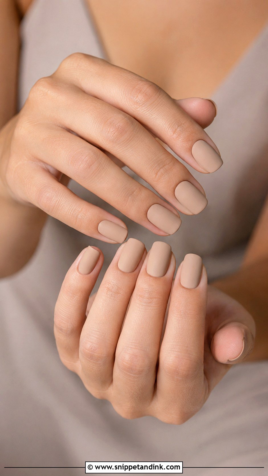 Matte Nude Bridesmaid Nails - Snippet and Ink - 30 Neutral Bridesmaid Wedding Nails