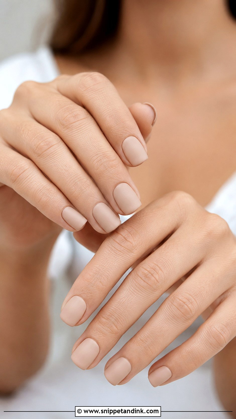 Matte Nude Engagement Nails - Snippet and Ink - 30 Nails for Engagement