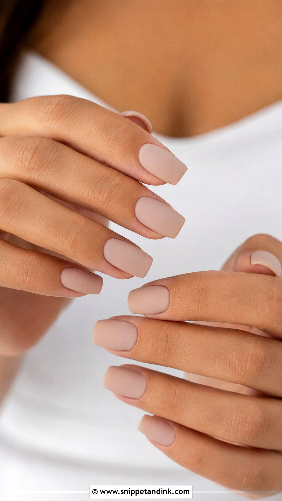 Matte Nude Neutral Bridal Nails - Snippet and Ink - 20 Neutral Bridal Nails