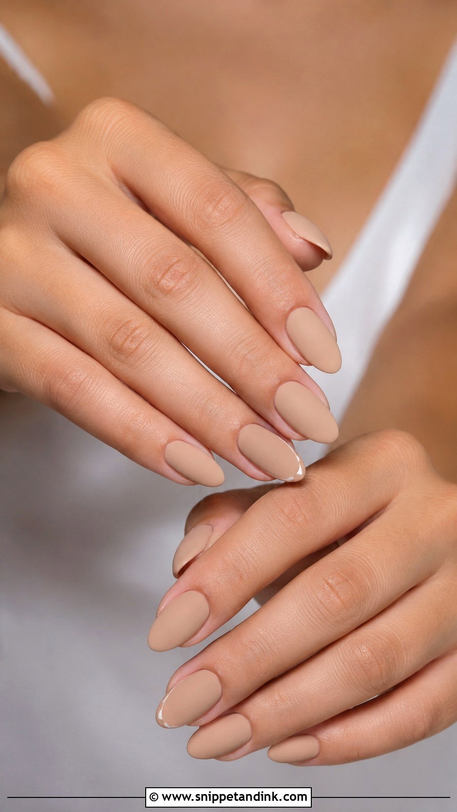 Matte Nude Wedding Almond Nails - Snippet and Ink - 20 Almond Nails Designs Wedding