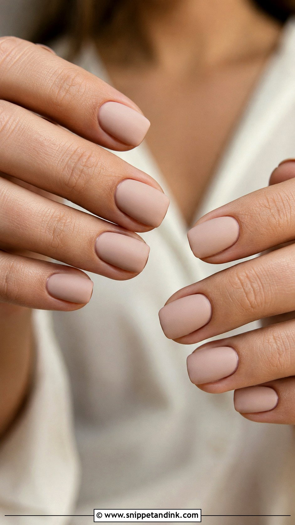 Matte Nude Wedding Nails - Snippet and Ink - 20 Minimal Wedding Nails