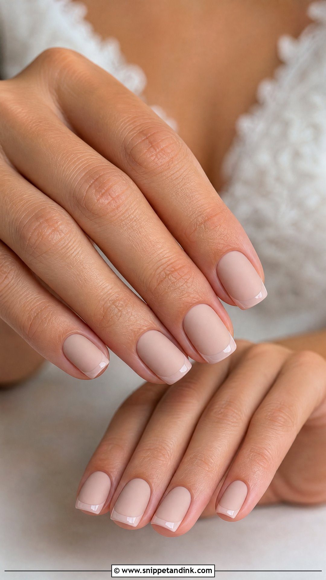 Matte Nude Wedding Nails - Snippet and Ink - 25 Nail Art Designs for Wedding