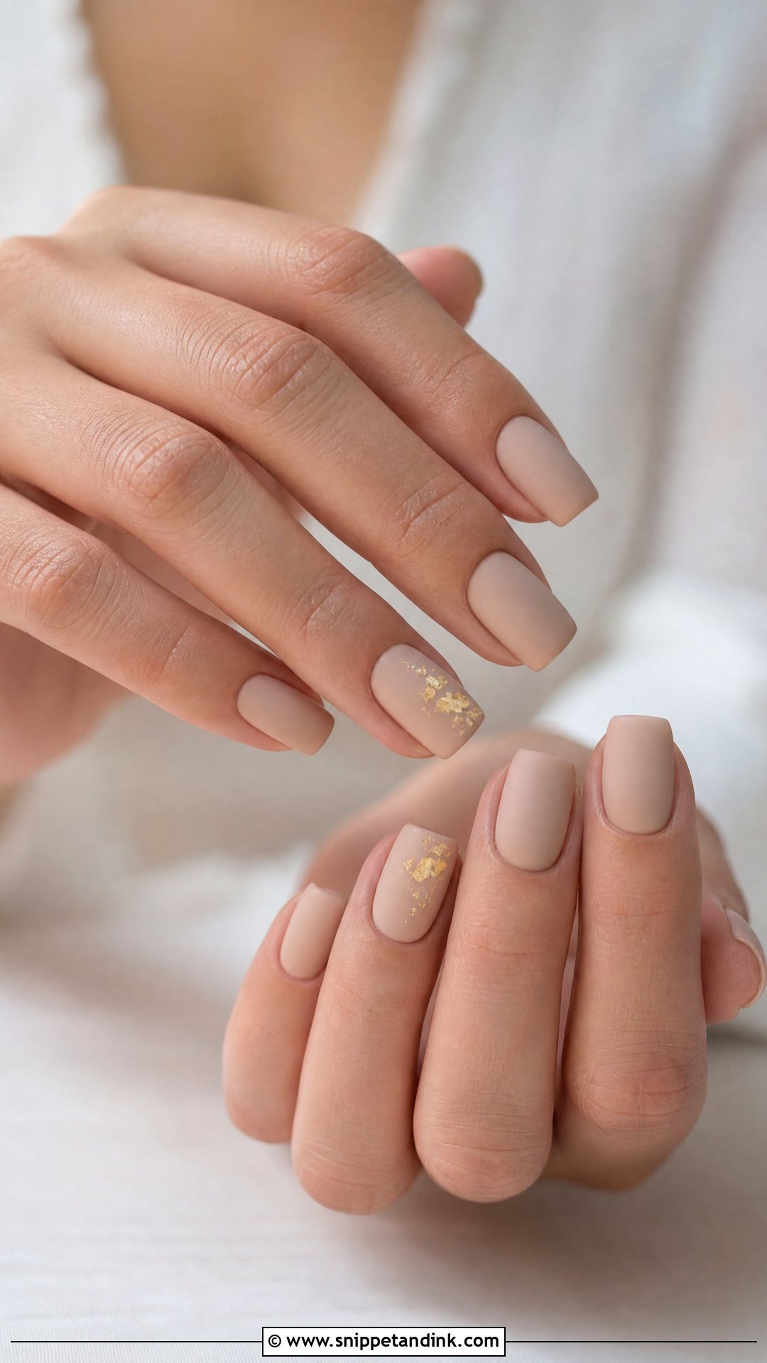 Matte Nude Wedding Nails - Snippet and Ink - 25 Wedding Nail Art Designs