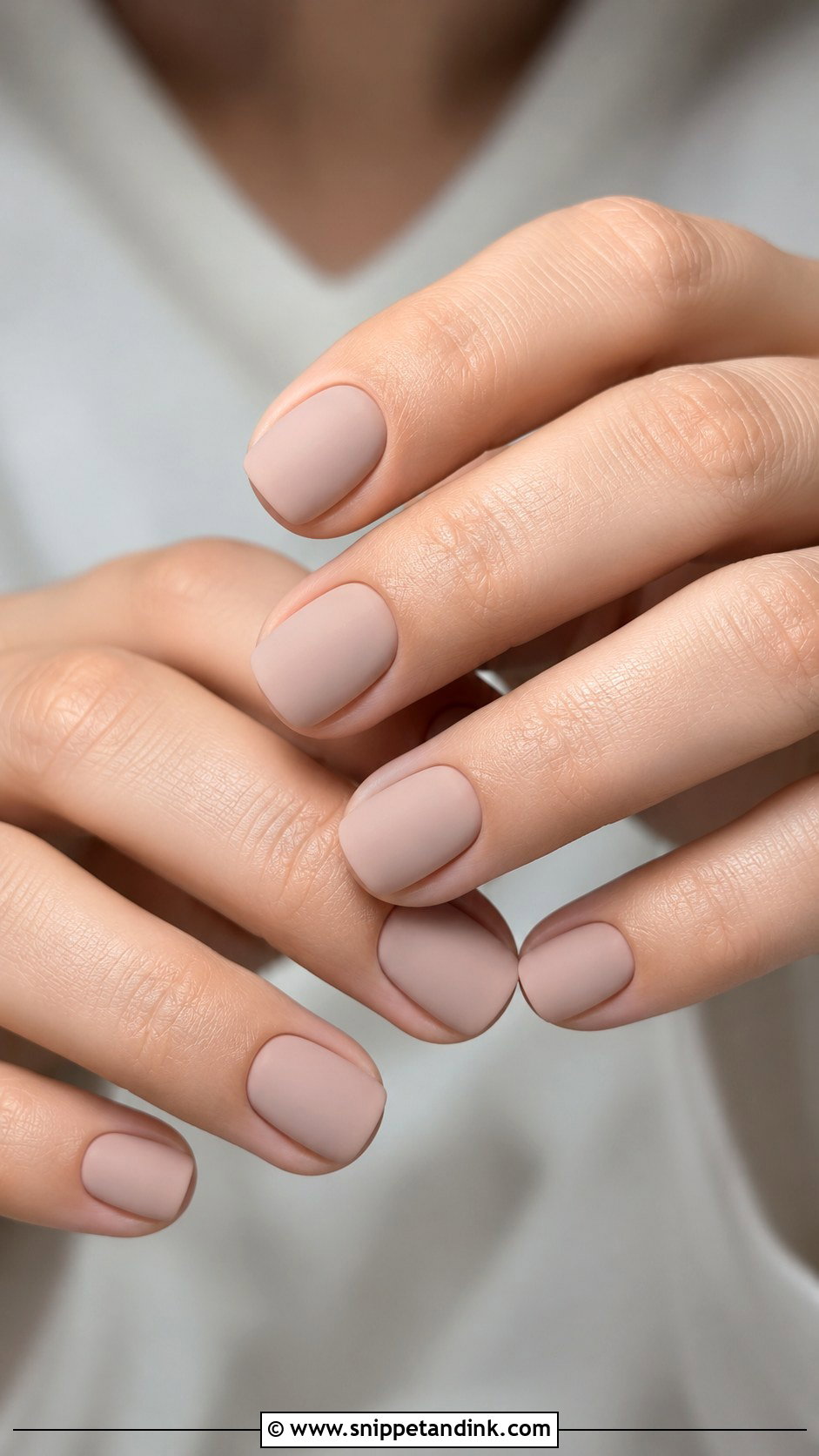 Matte Nude Wedding Nails - Snippet and Ink - 20 Minimalist Wedding Nails