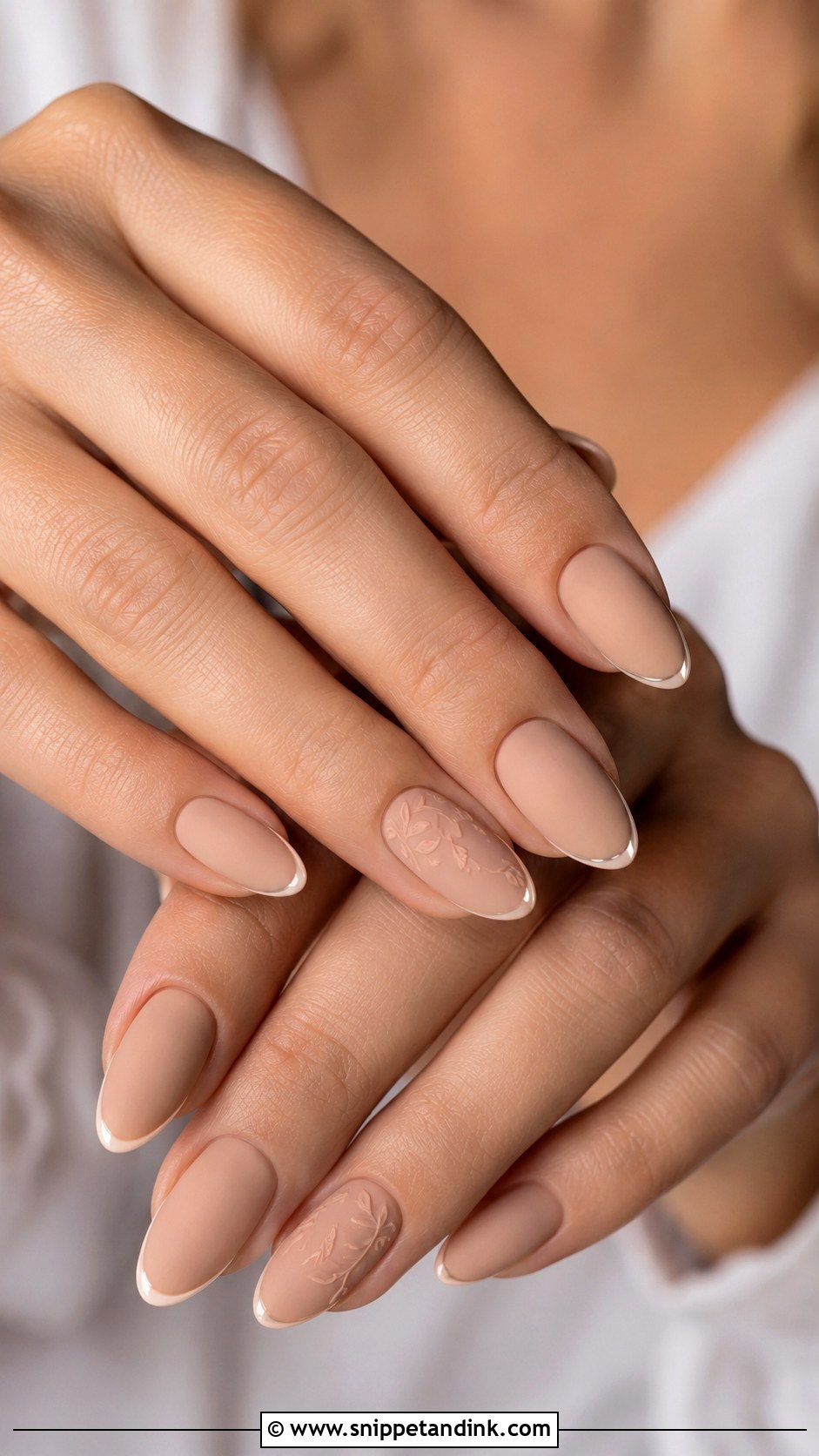 Matte Nude Wedding Nails - Snippet and Ink - 30 Elegant Nail Art Wedding Ideas