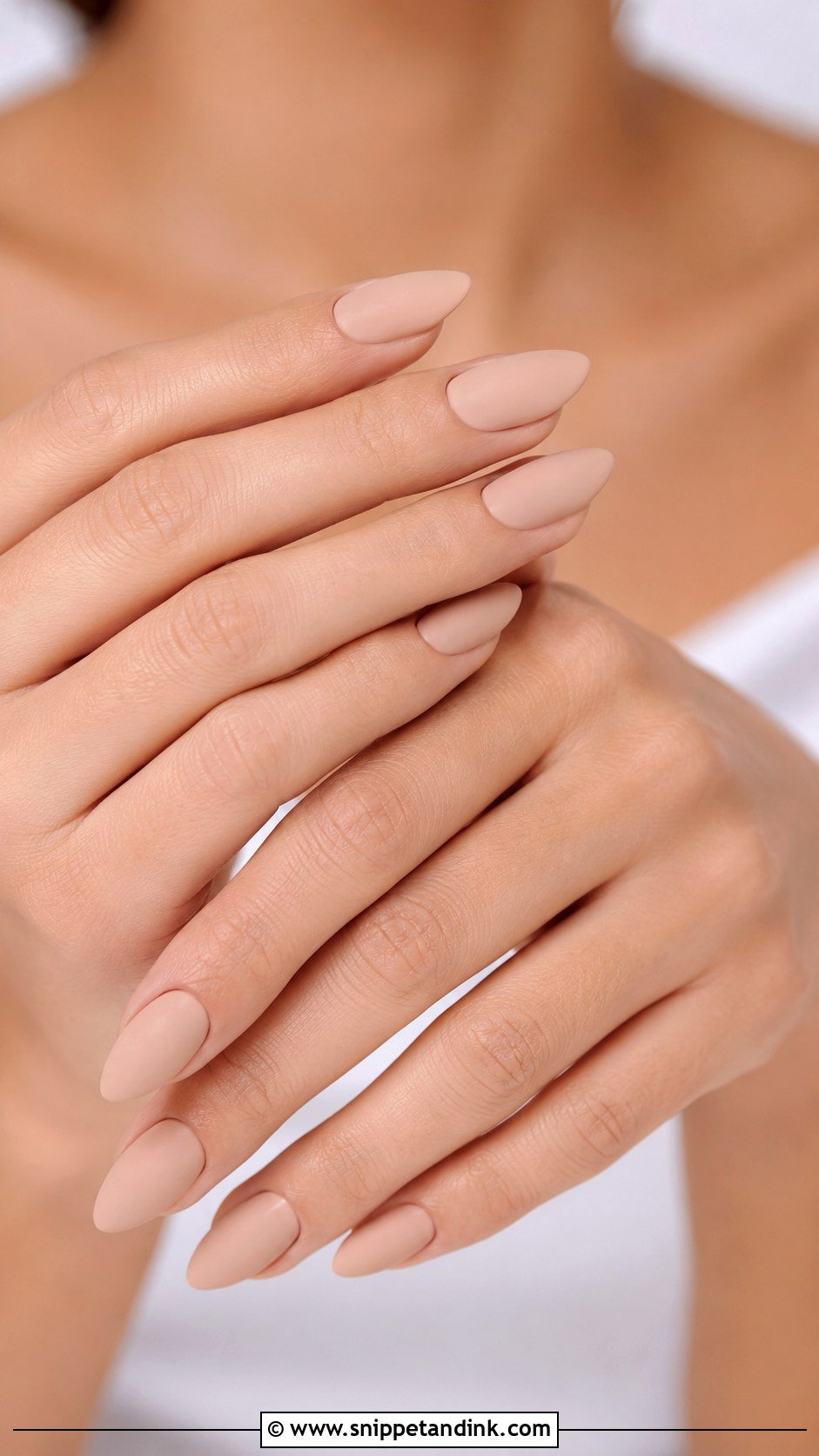 Matte Nude Wedding Nails - Snippet and Ink - 30 Simple Wedding Nails