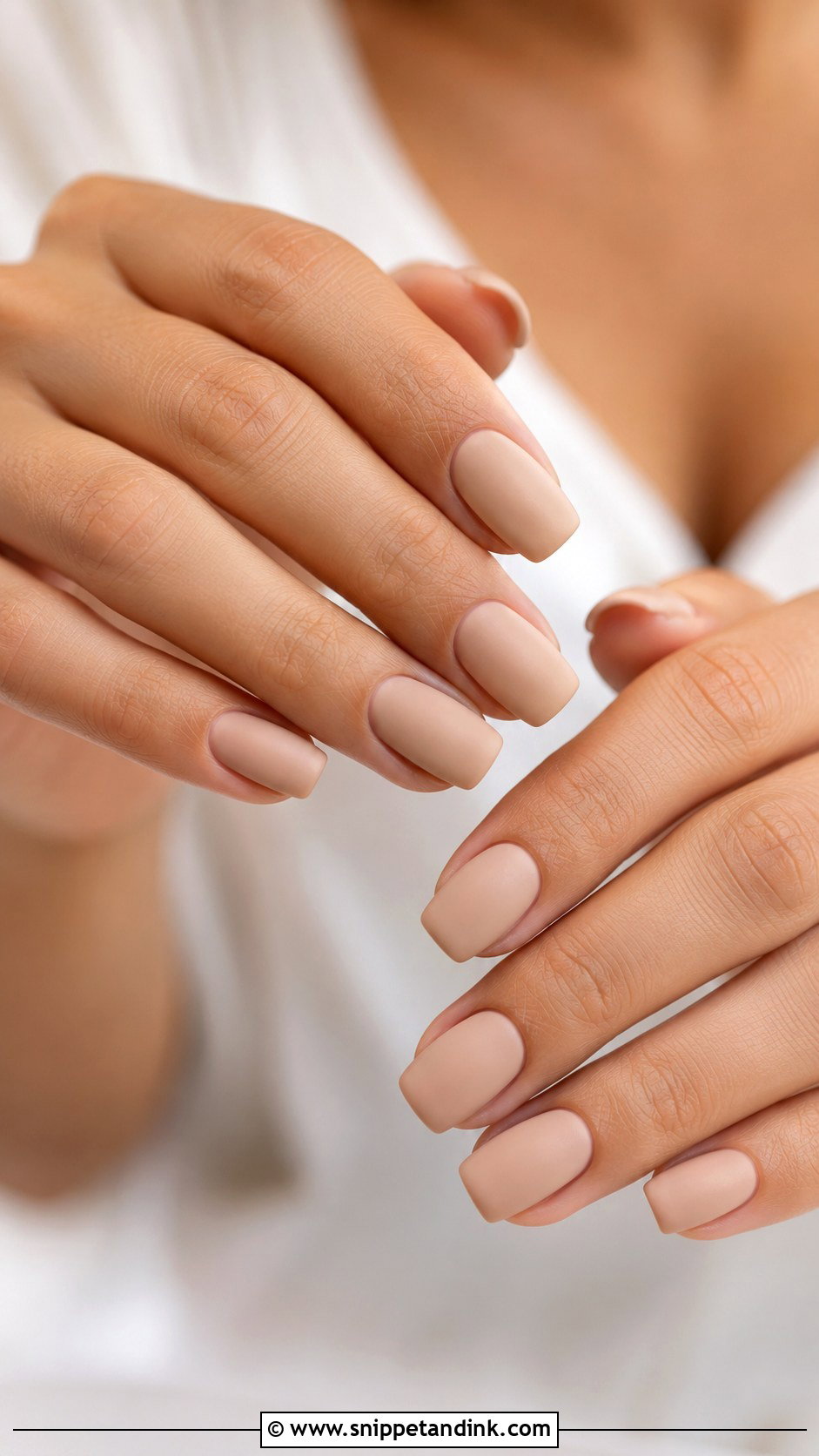 Matte Nude Wedding Nails - Snippet and Ink - 30 Simple Wedding Nails for Bride