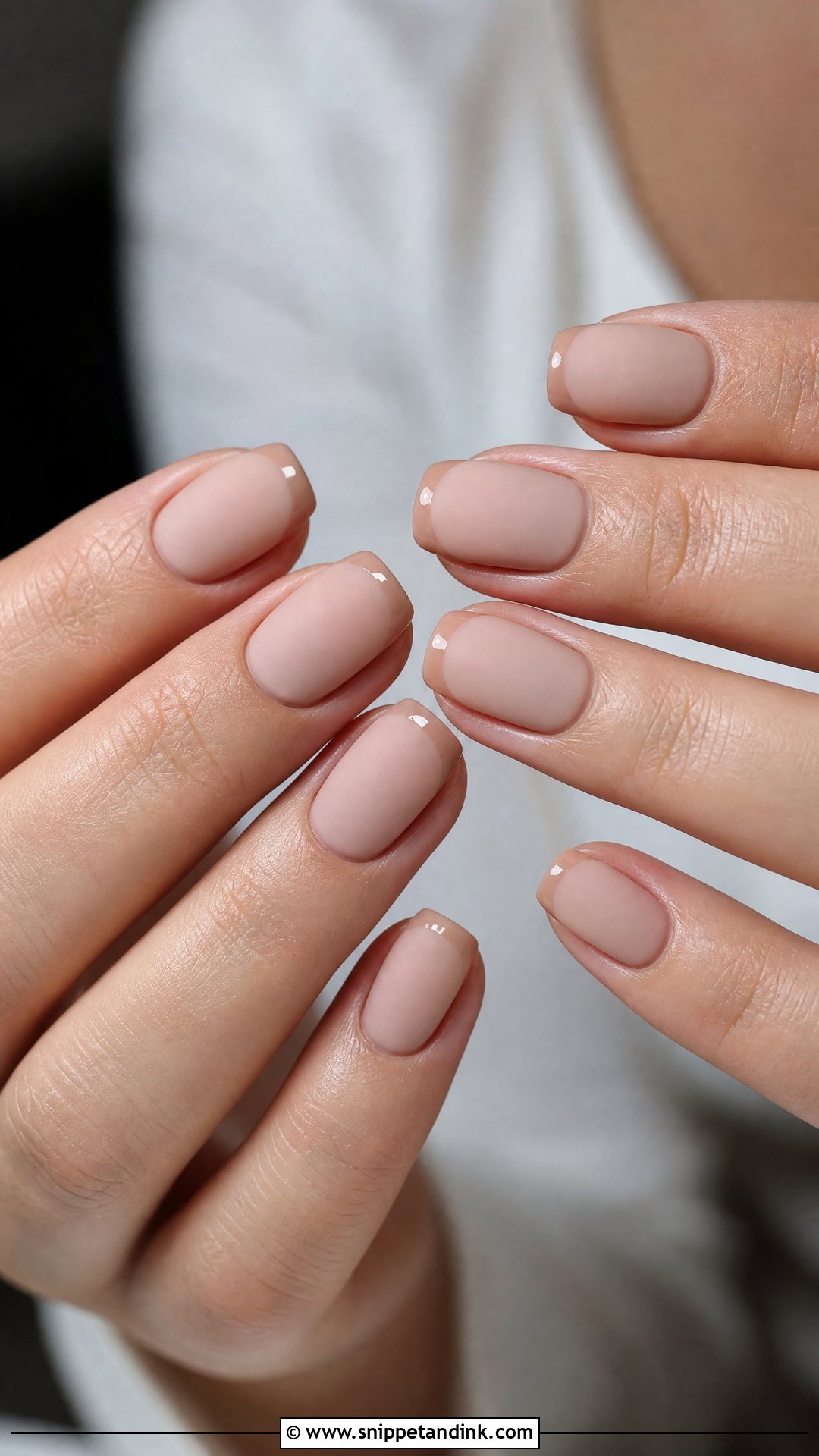 Matte Nude Wedding Nails - Snippet and Ink - 35 Nail Art Wedding Ideas
