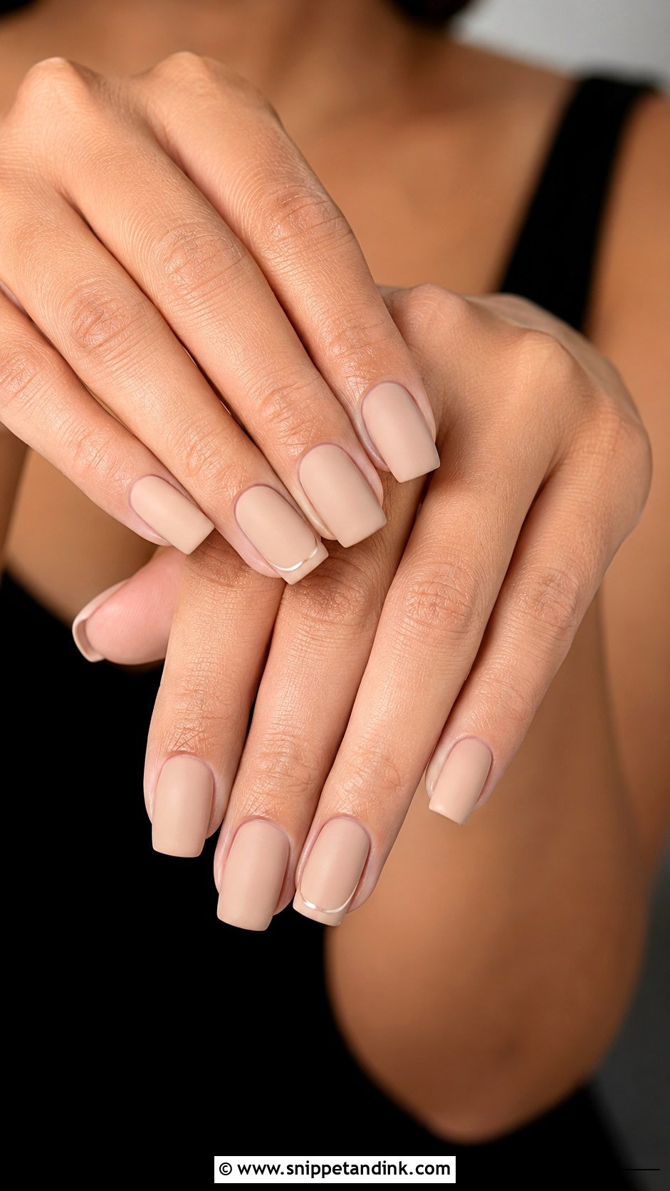 Matte Nude Wedding Nails - Snippet and Ink - 35 Wedding Nail Ideas