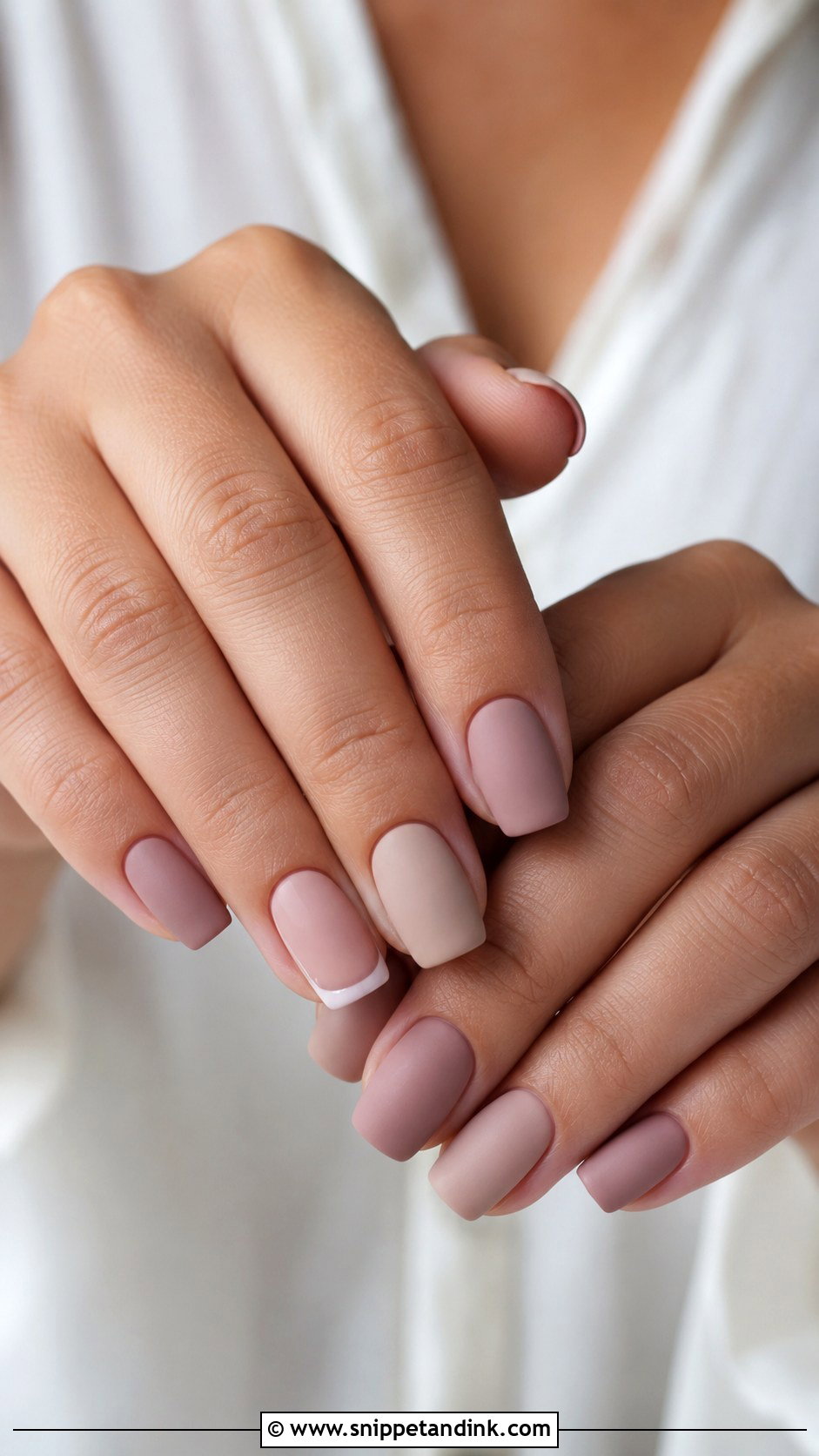 Matte Nude Wedding Nails - Snippet and Ink - 20 Nail Design for Wedding Ideas