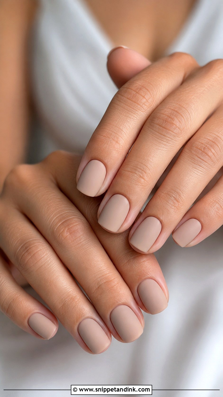 Matte Nude Wedding Nails - Snippet and Ink - 20 Simple Wedding Day Nails for Bride