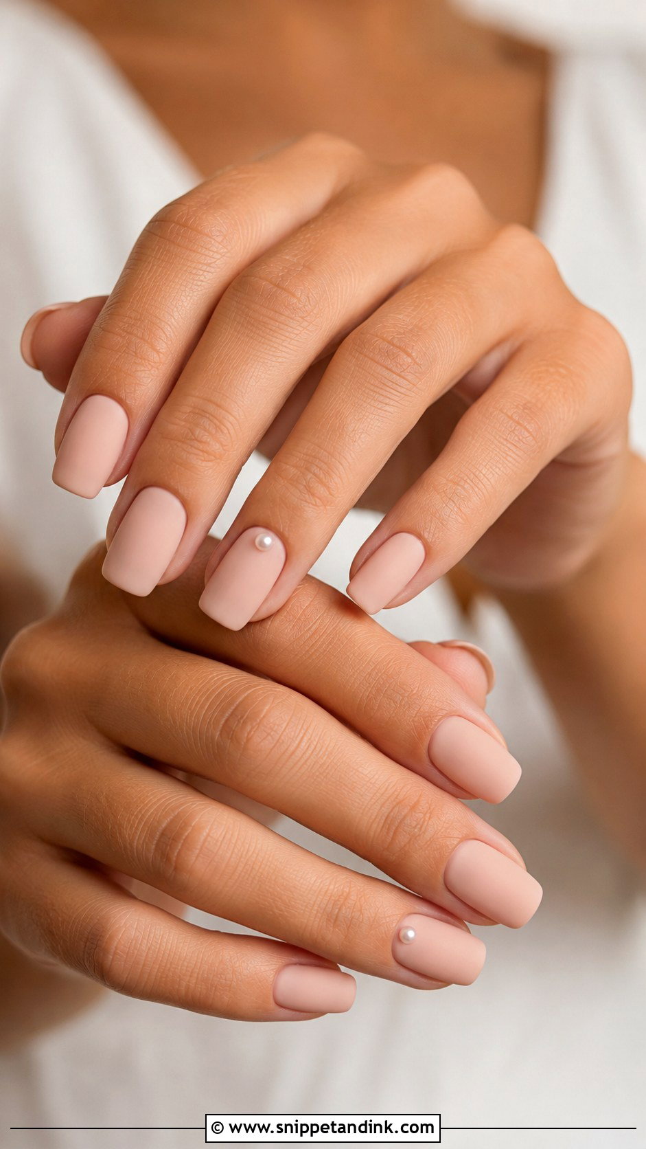 Matte Nude Wedding Nails - Snippet and Ink - 20 Summer Wedding Nails for Bride