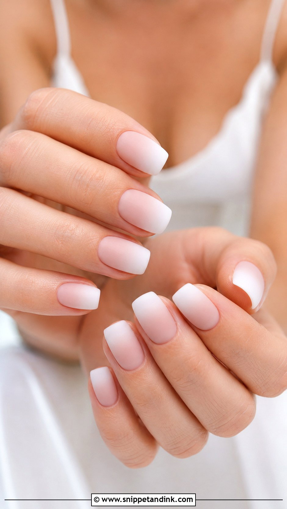 Matte Ombre Wedding Nails - Snippet and Ink - 20 Ombre Wedding Nails Brides