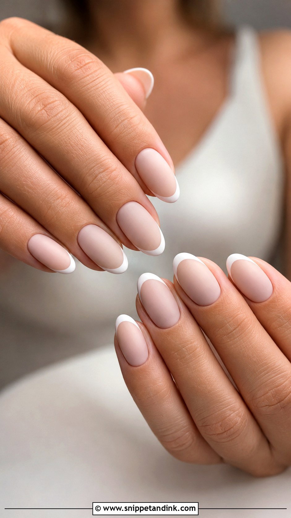 Matte Oval Wedding Nails - Snippet and Ink - 20 Oval Wedding Nails