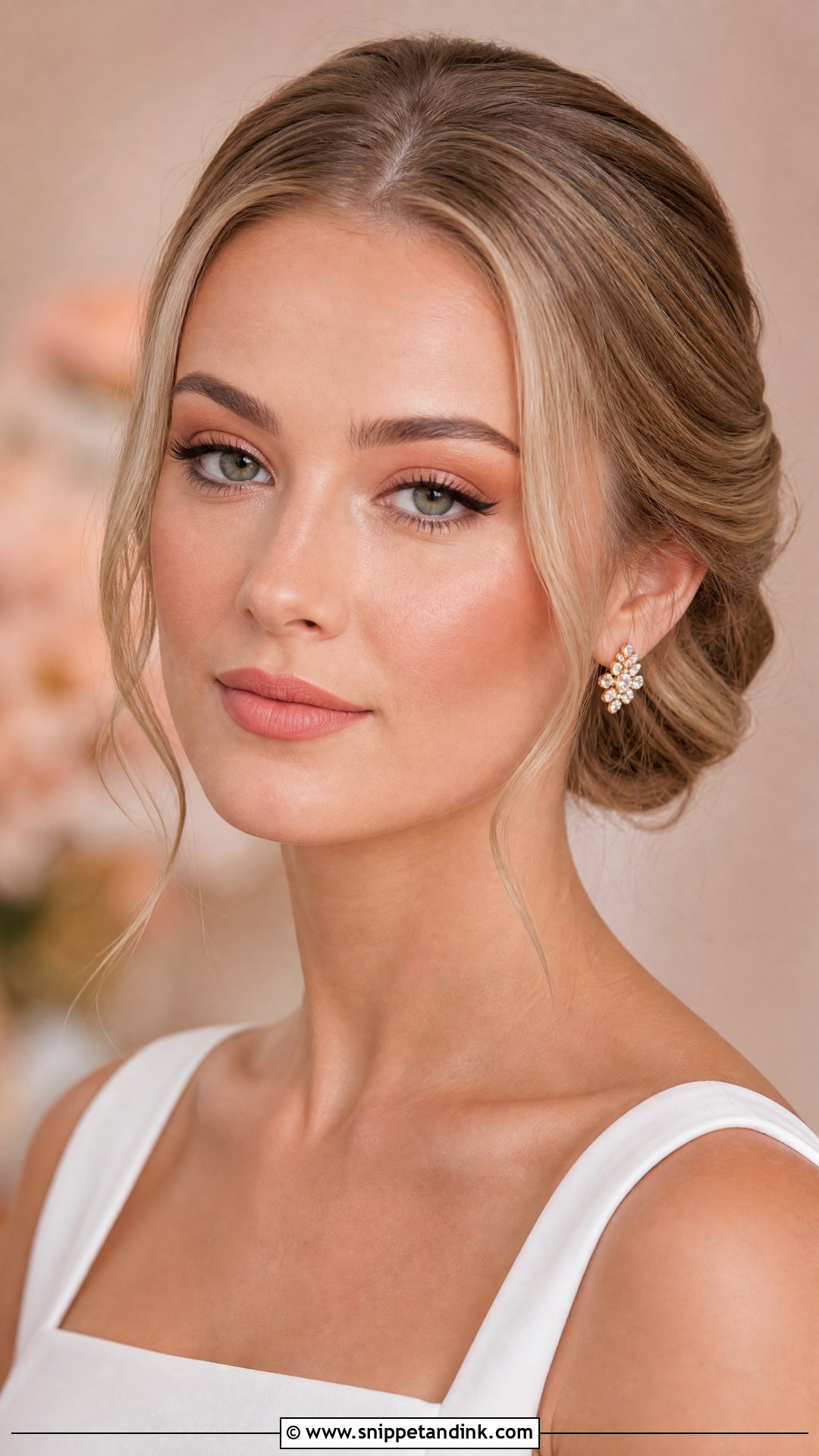 Matte Peach Bridal Makeup - Snippet and Ink - 20 Peachy Wedding Makeup Ideas