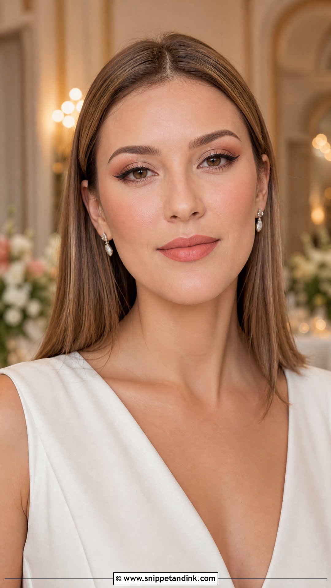 Matte Peach Wedding Makeup - Snippet and Ink - 20 Peach Wedding Makeup Ideas