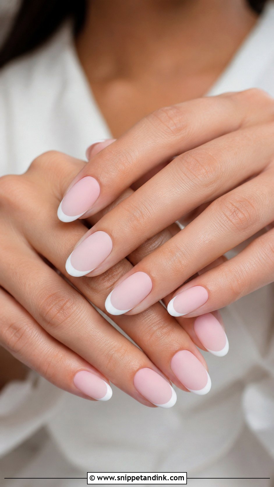 Matte Pink And White Bridal Wedding Nails - Snippet and Ink - 20 Elegant White Pink Bridal Wedding Nails