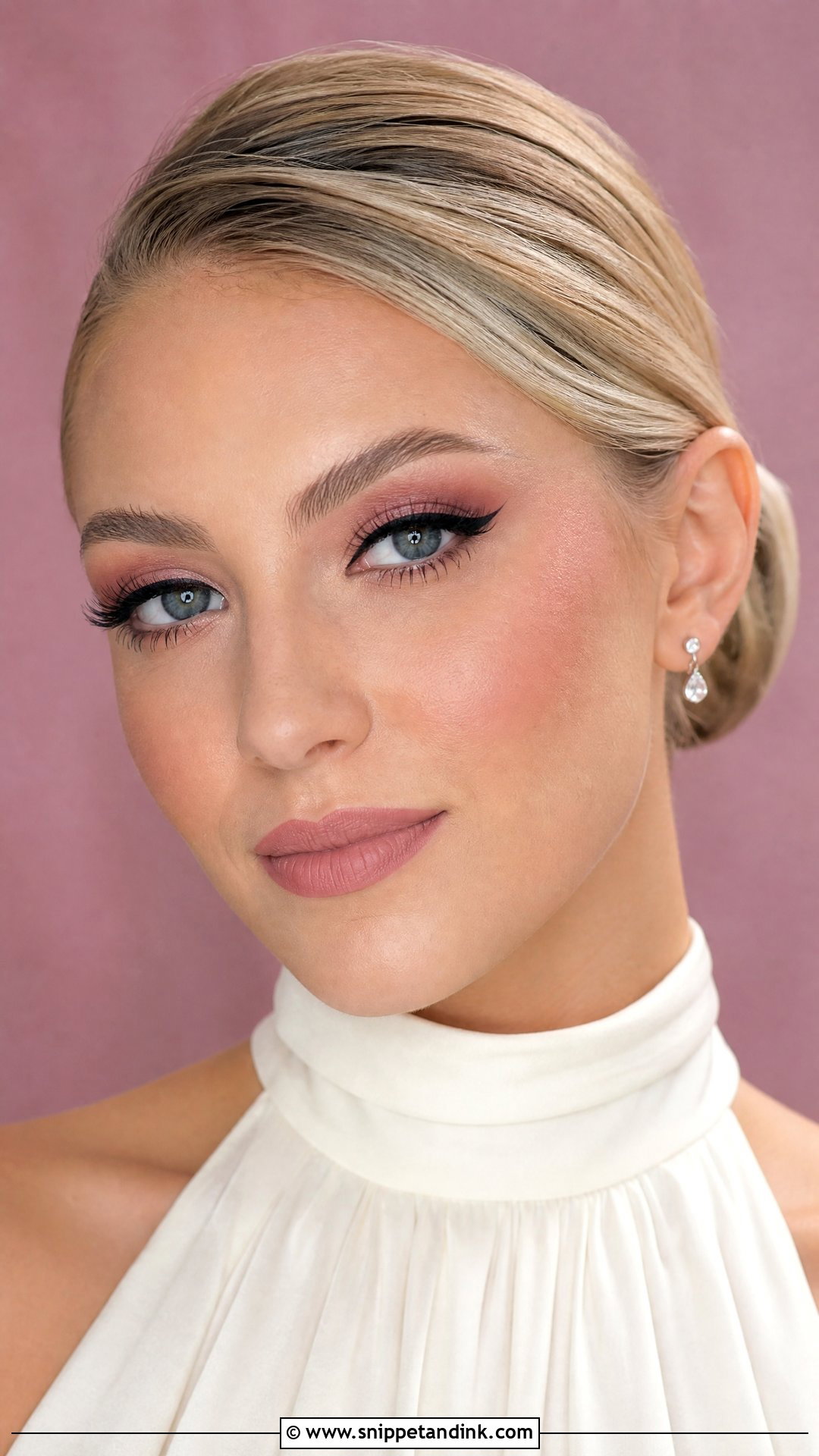 Matte Pink Bridal Makeup - Snippet and Ink - 25 Pink Bridal Makeup Ideas