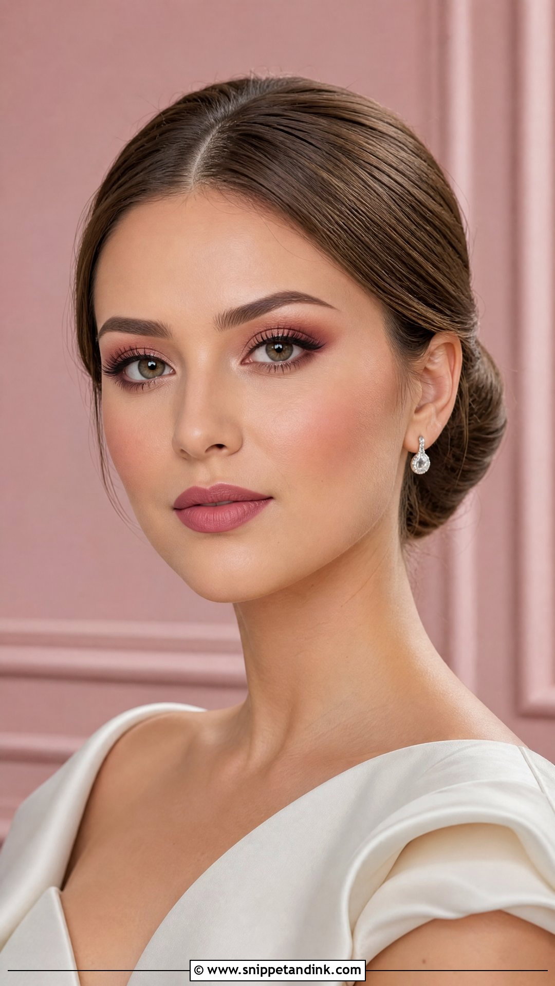 Matte Pink Wedding Makeup - Snippet and Ink - 20 Pink Makeup for Wedding Ideas