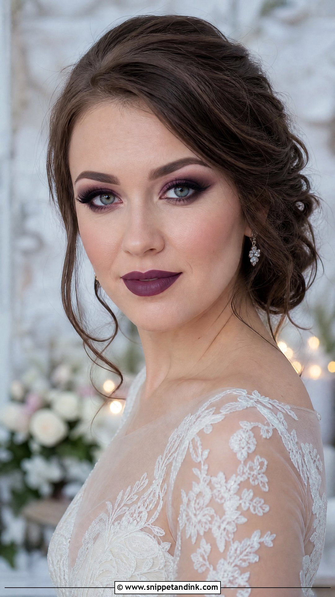Matte Plum Wedding Makeup - Snippet and Ink - 20 Matte Wedding Makeup Ideas