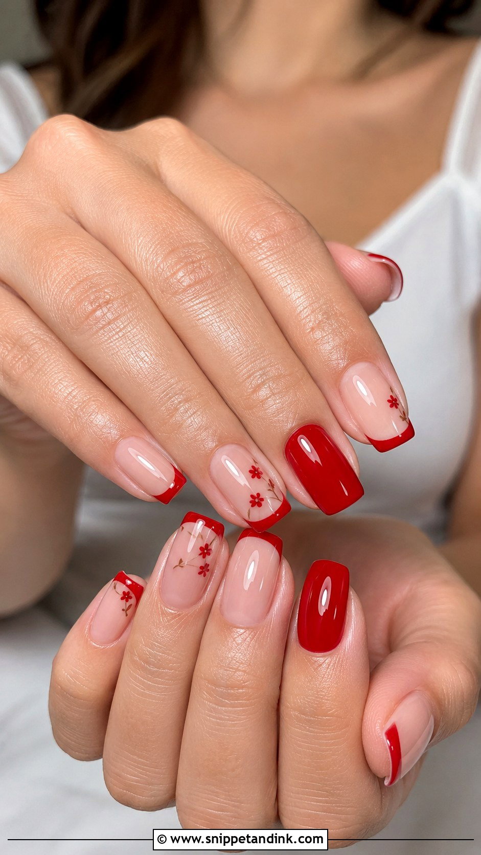 Matte Red Bridal Nails - Snippet and Ink - 20 Red Bridal Nail Art Ideas
