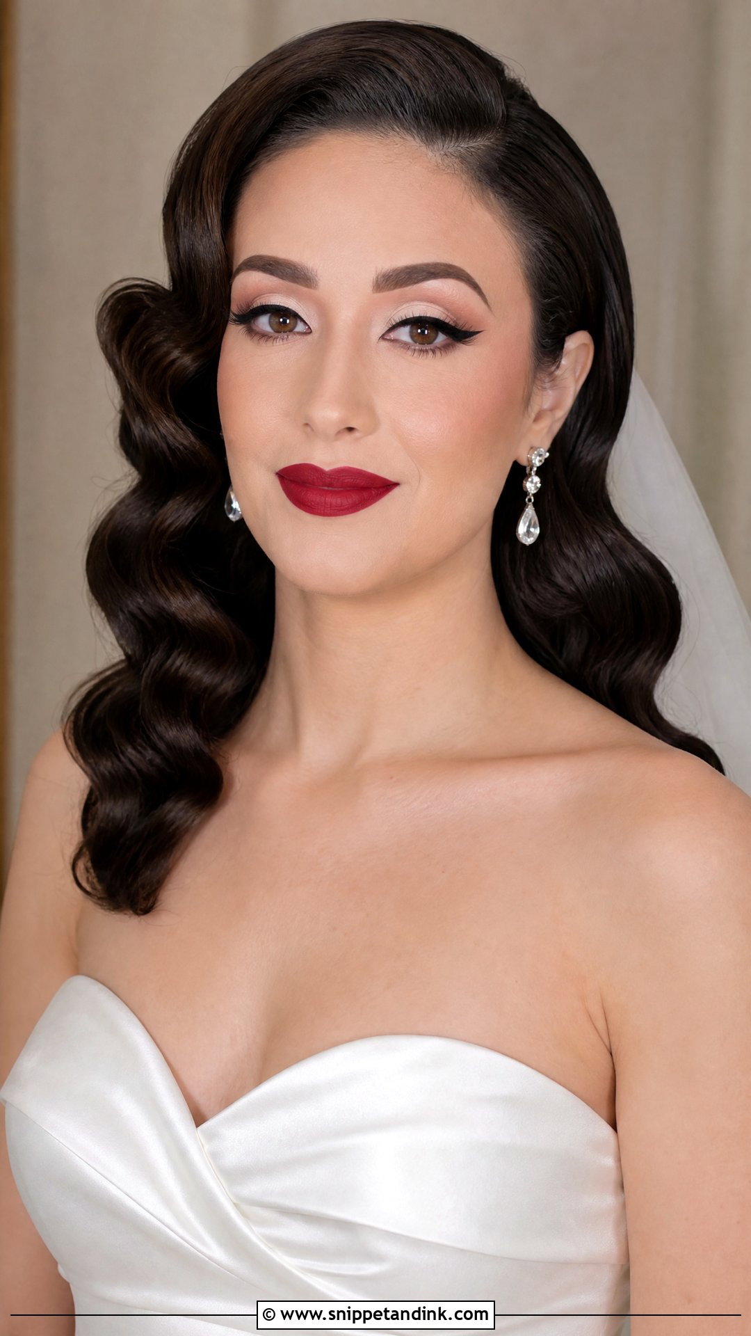 Matte Red Lip Wedding Makeup - Snippet and Ink - 20 Matte Wedding Makeup Ideas