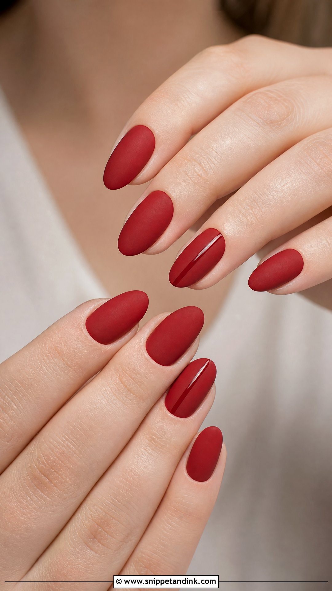 Matte Red Wedding Nails - Snippet and Ink - 25 Red Wedding Nails