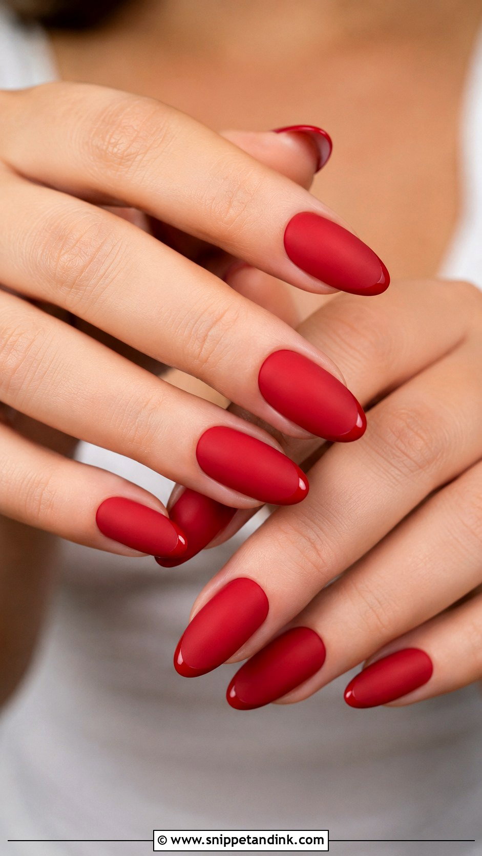 Matte Red Wedding Nails - Snippet and Ink - 20 Classy Red Wedding Nail Art Designs