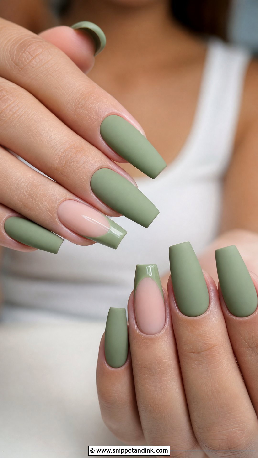 Matte Sage Green Wedding Nails - Snippet and Ink - 25 Sage Green Wedding Nails