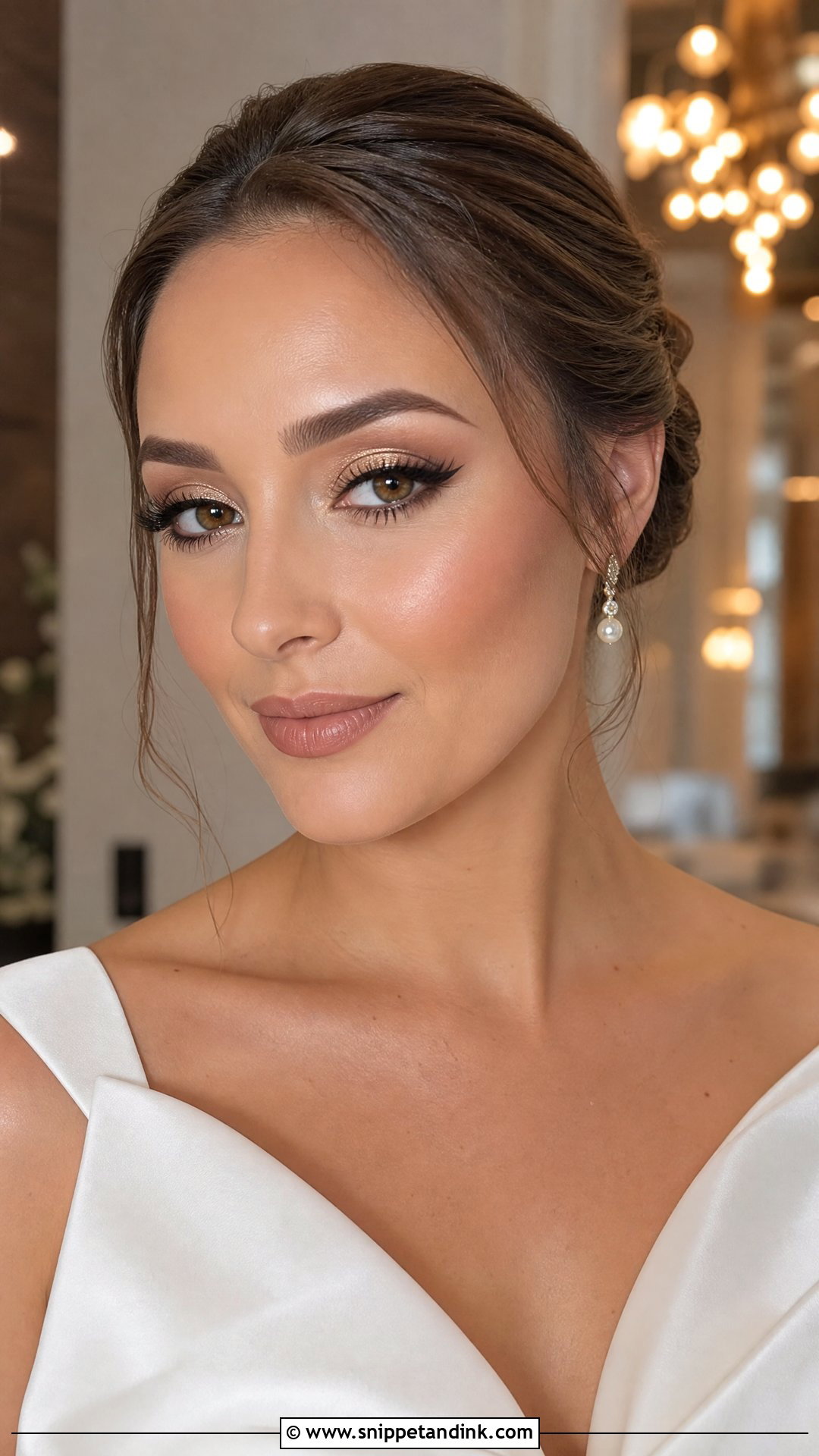 Matte Skin Glitter Wedding Makeup - Snippet and Ink - 20 Wedding Makeup Glitter Ideas