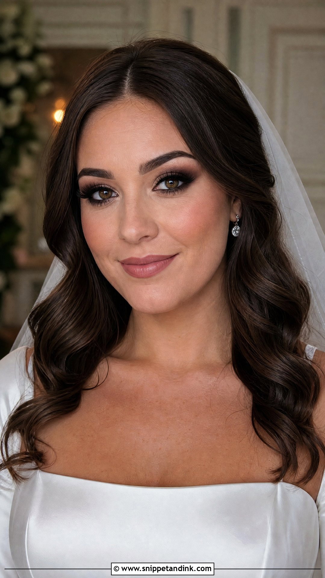 Matte Smoky Bridal Makeup - Snippet and Ink - 20 Smoky Bridal Makeup Ideas
