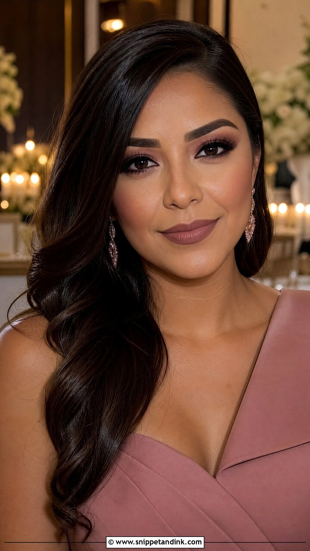 Matte Wedding Guest Makeup - Snippet and Ink - 20 Soft Wedding Guest Makeup Ideas
