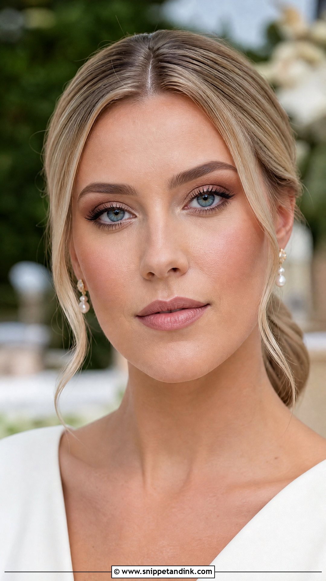 Matte Wedding Makeup For Blue Eyes - Snippet and Ink - 20 Wedding Makeup Ideas for Blue Eyes