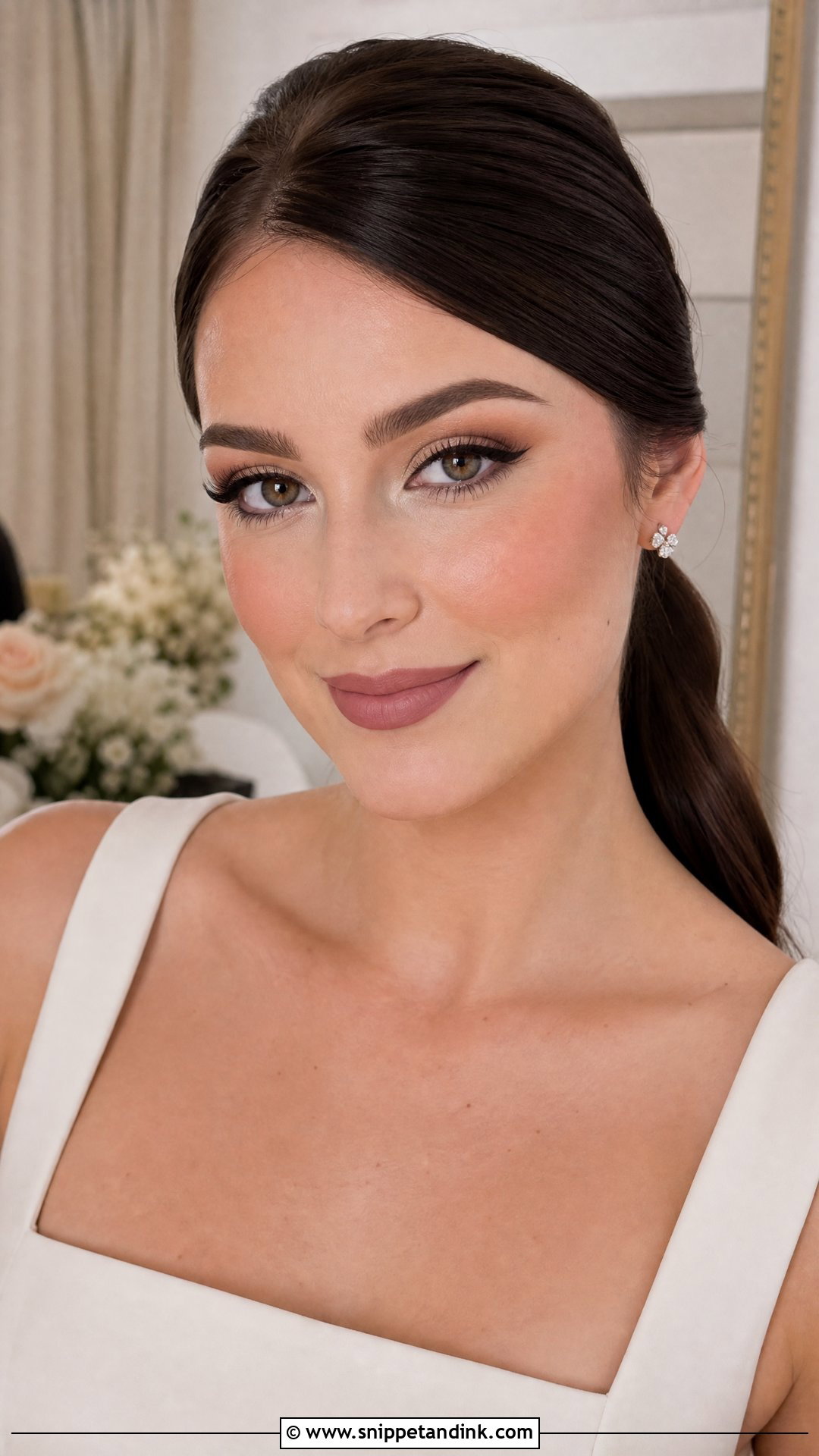 Matte Wedding Makeup For Brown Hair - Snippet and Ink - 20 Wedding Makeup Brown Hair Ideas