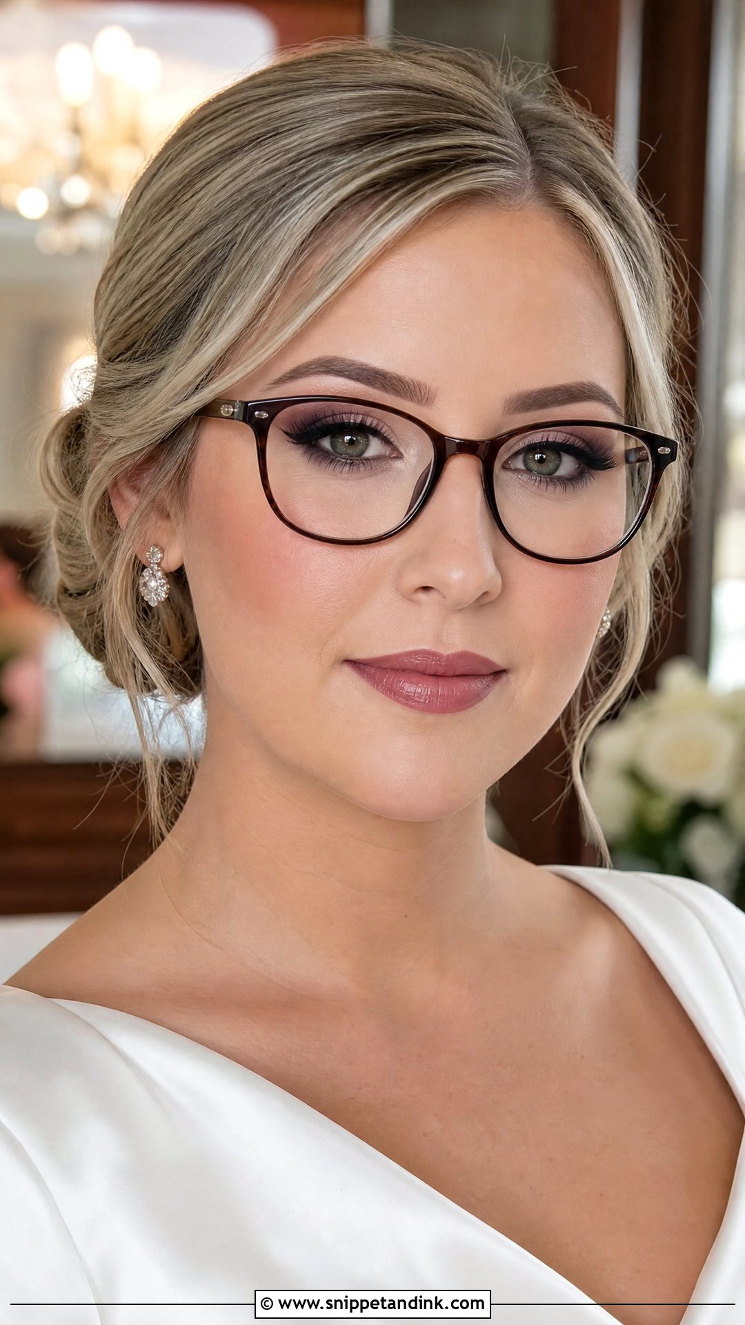 Matte Wedding Makeup With Glasses - Snippet and Ink - 20 Wedding Makeup with Glasses