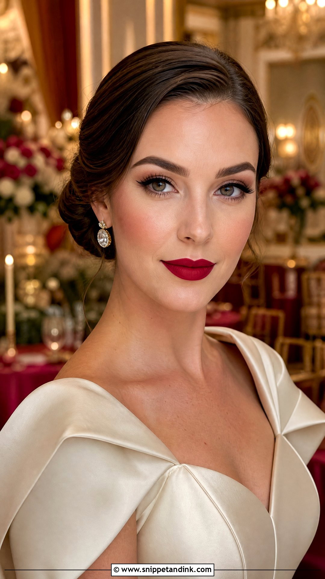 Matte Wedding Makeup With Red Lips - Snippet and Ink - 20 Wedding Makeup with Red Lips