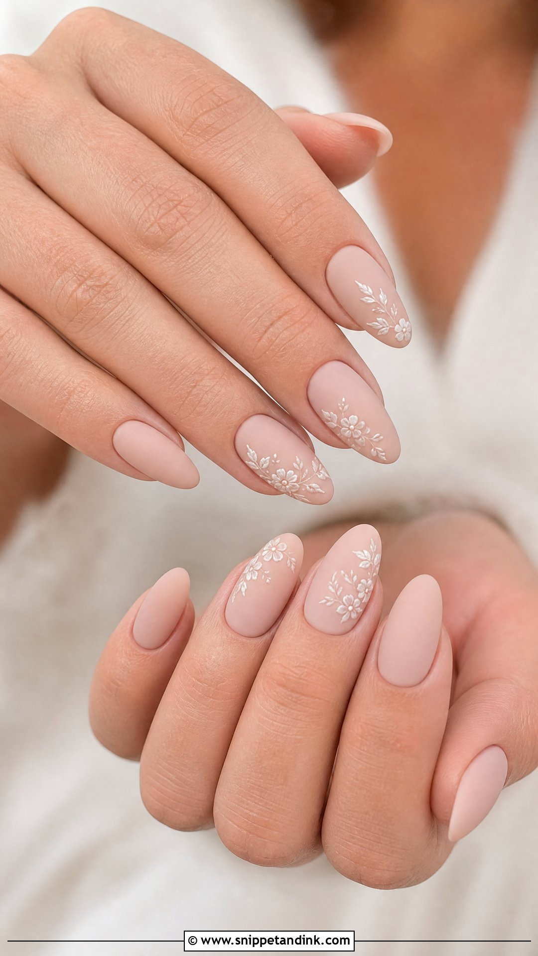 Matte Wedding Nails - Snippet and Ink - 30 Wedding Nail Art Design for Bride Ideas