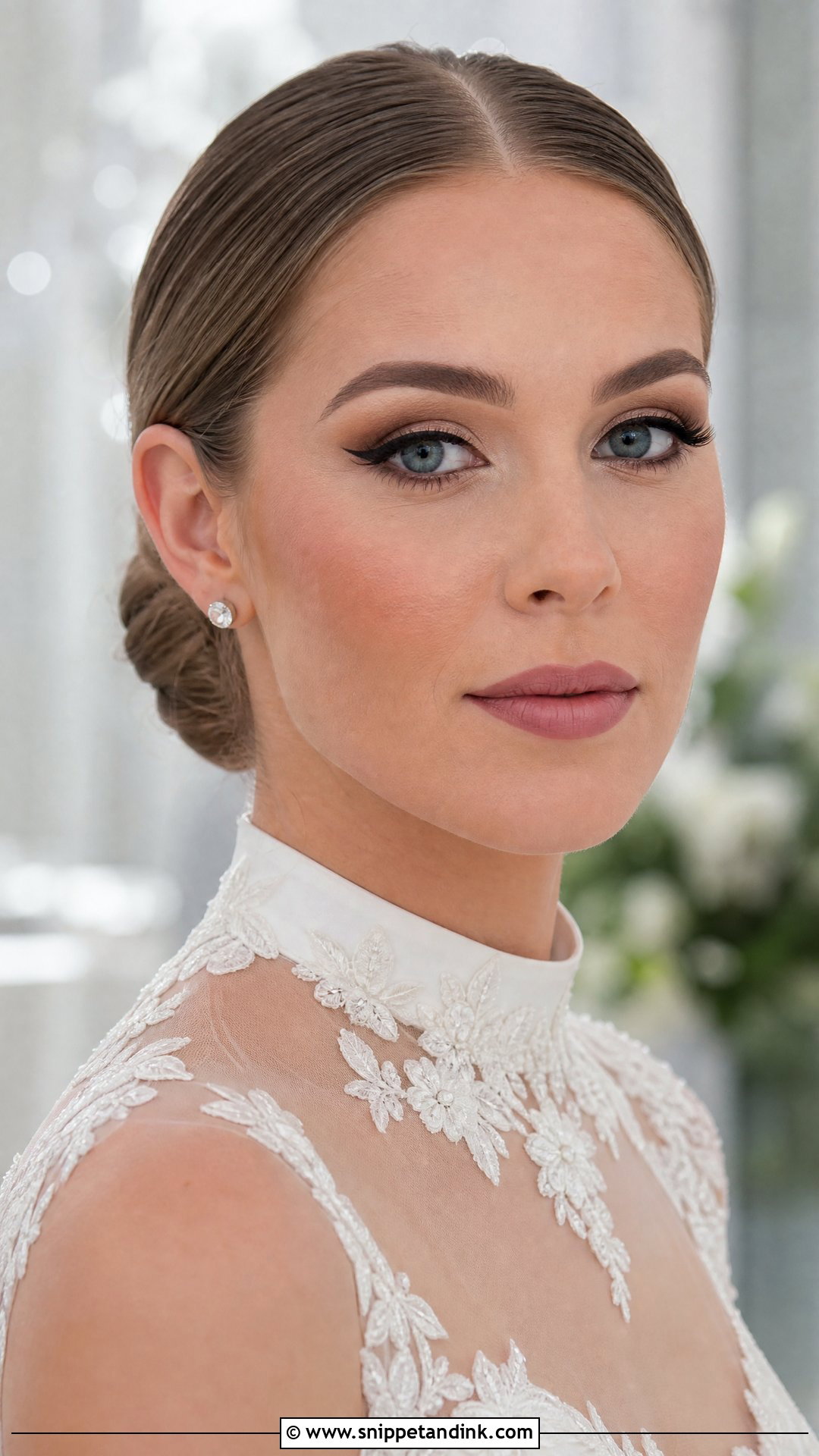 Matte Winged Eyeliner Wedding Makeup - Snippet and Ink - 20 Winged Eyeliner Wedding Makeup Ideas