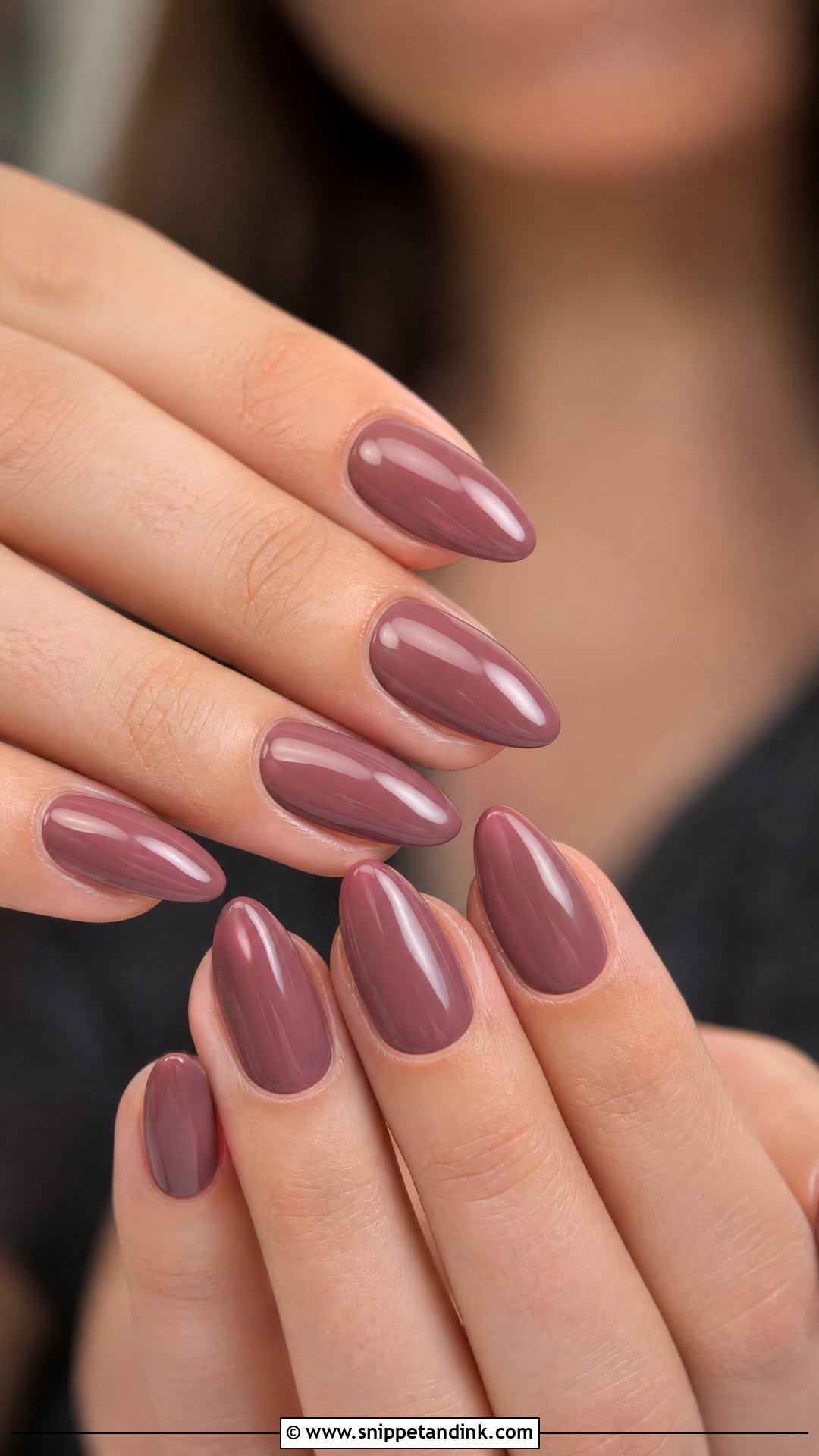 Mauve Almond Nails - Snippet and Ink - 25 Wedding Guest Nail Inspo Ideas