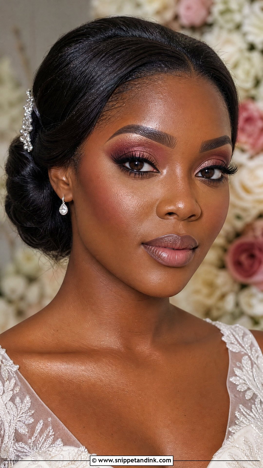Mauve Black Bridal Makeup - Snippet and Ink - 30 Black Bridal Makeup Ideas
