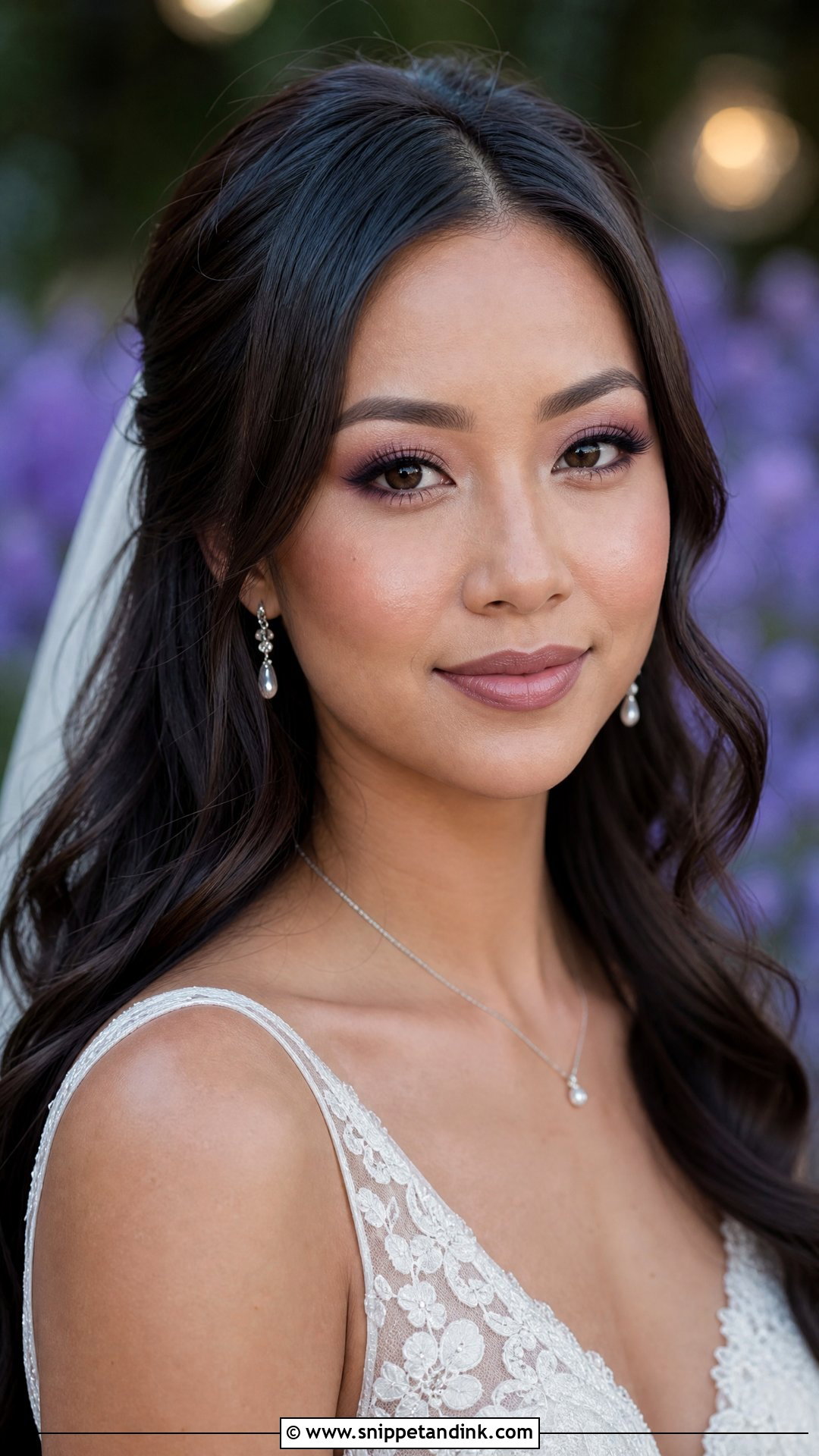 Mauve Boho Bridal Makeup - Snippet and Ink - 20 Boho Wedding Makeup Ideas