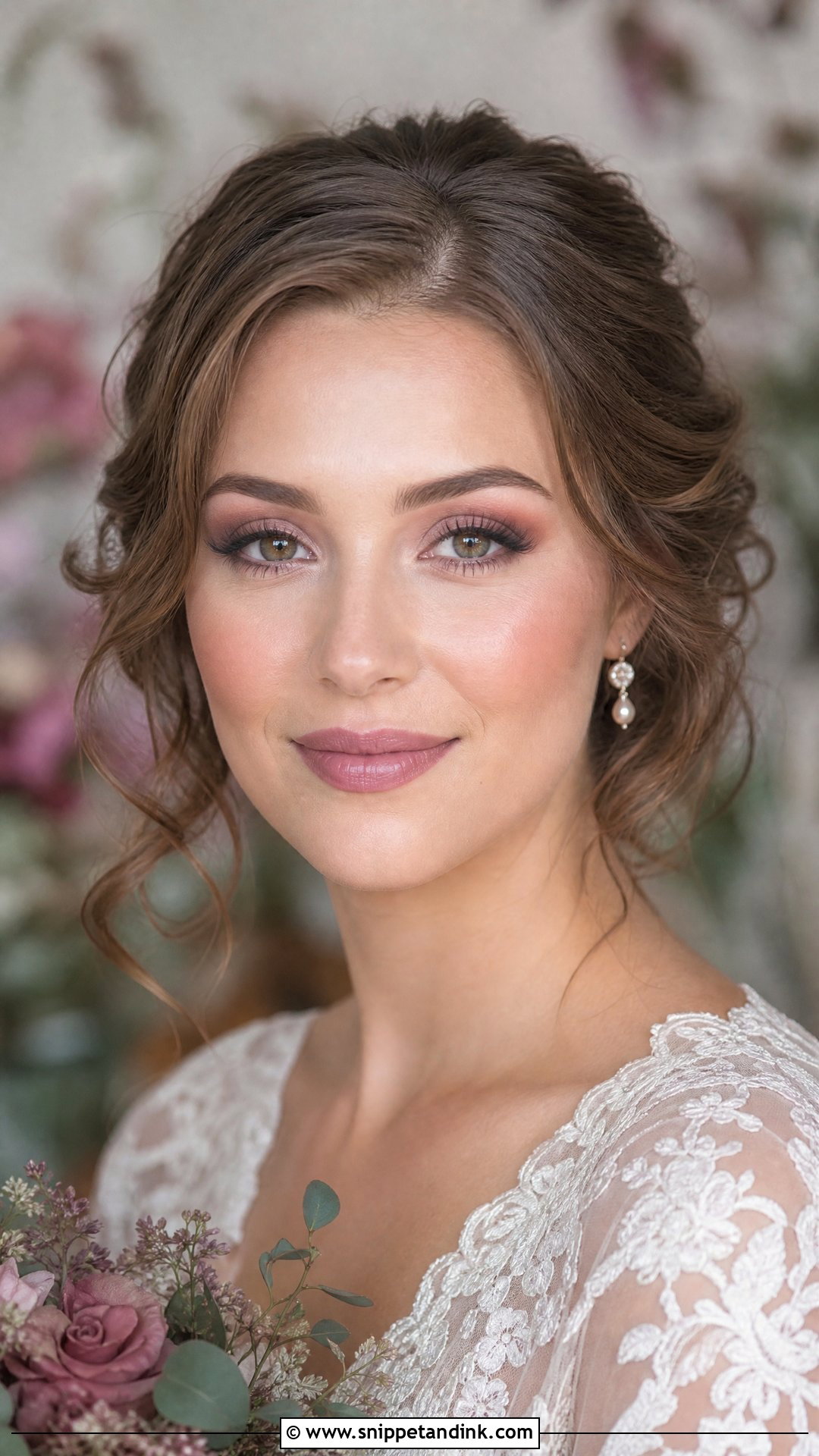 Mauve Bridal Makeup - Snippet and Ink - 20 Wedding Day Makeup for Bride Ideas