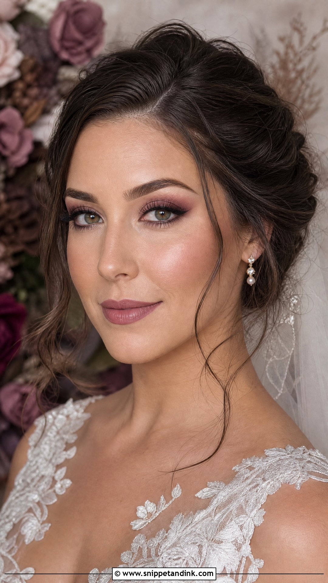 Mauve Bridal Makeup - Snippet and Ink - 20 Whimsical Wedding Makeup Ideas