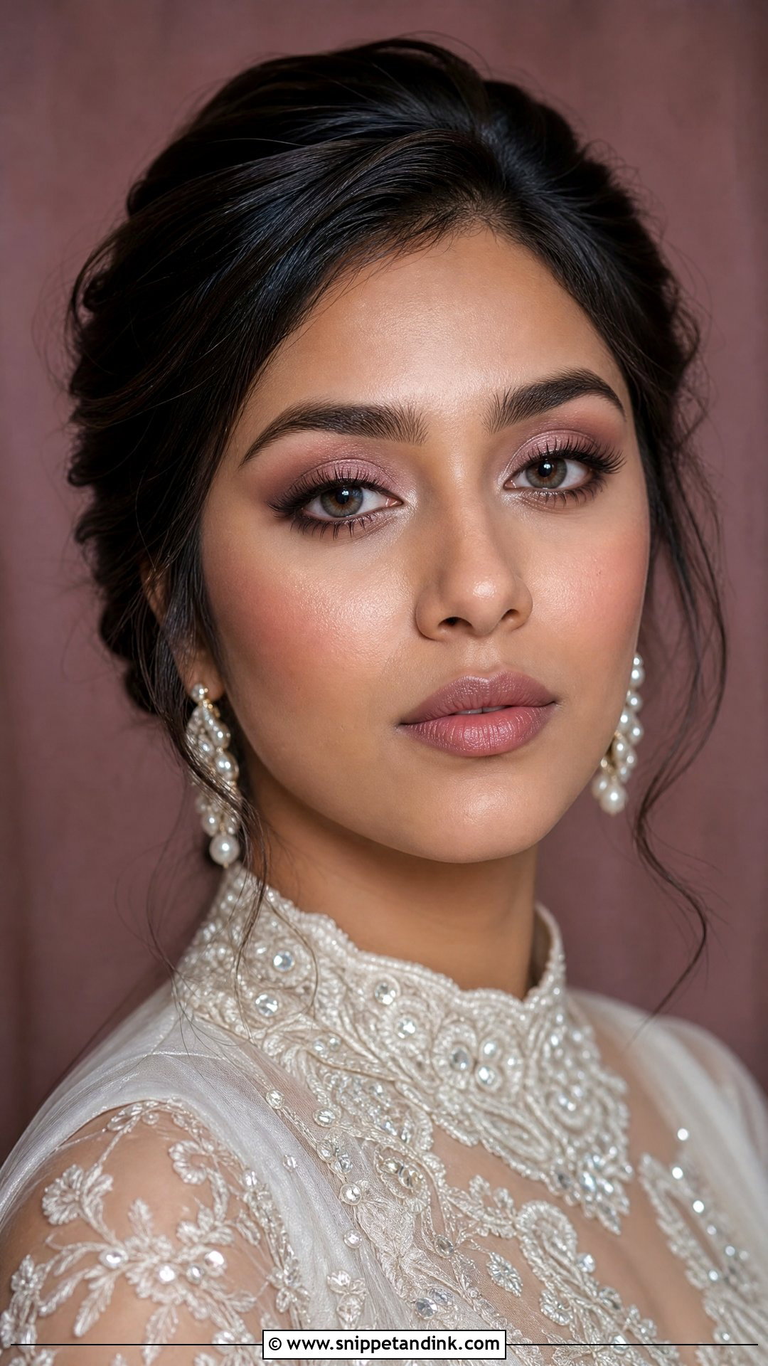 Mauve Bridal Makeup - Snippet and Ink - 25 Soft Romantic Bridal Makeup Ideas