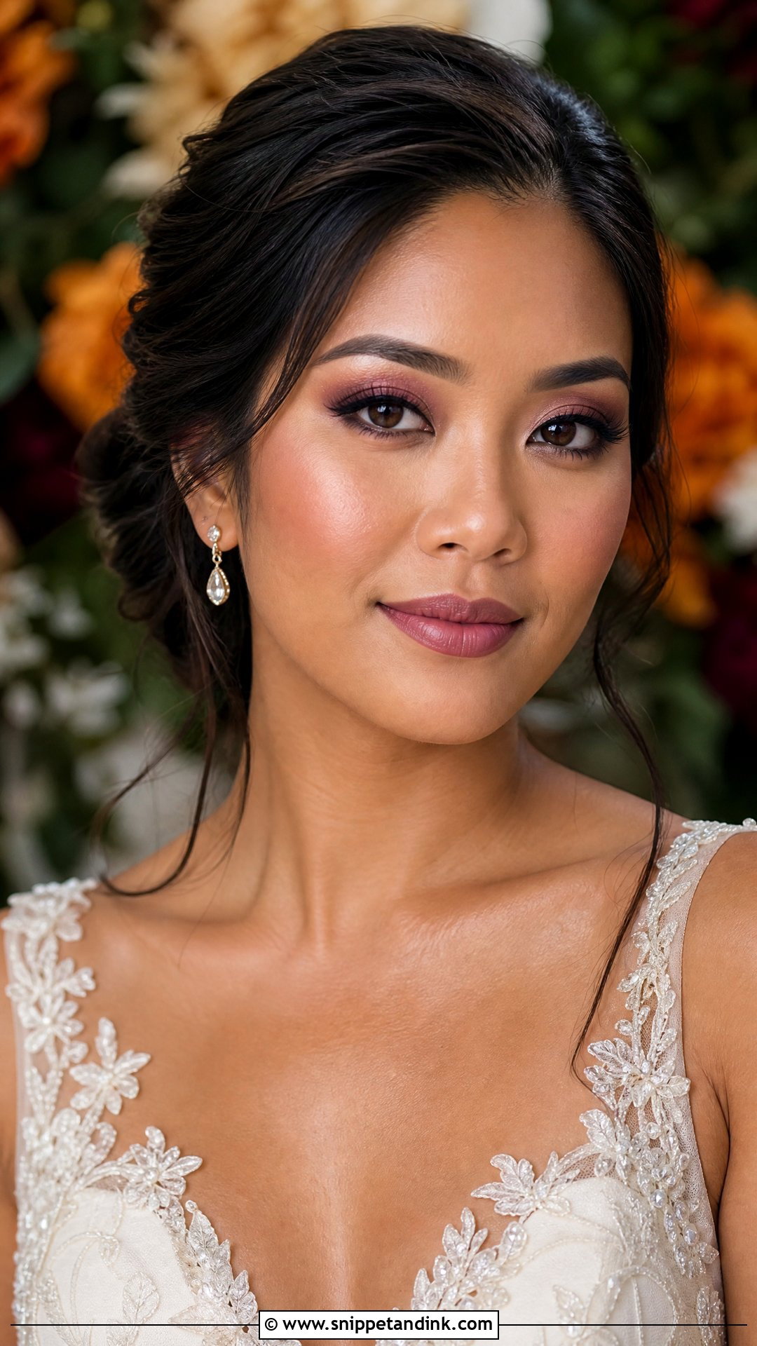 Mauve Bridal Makeup - Snippet and Ink - 20 Types of Bridal Makeup Ideas
