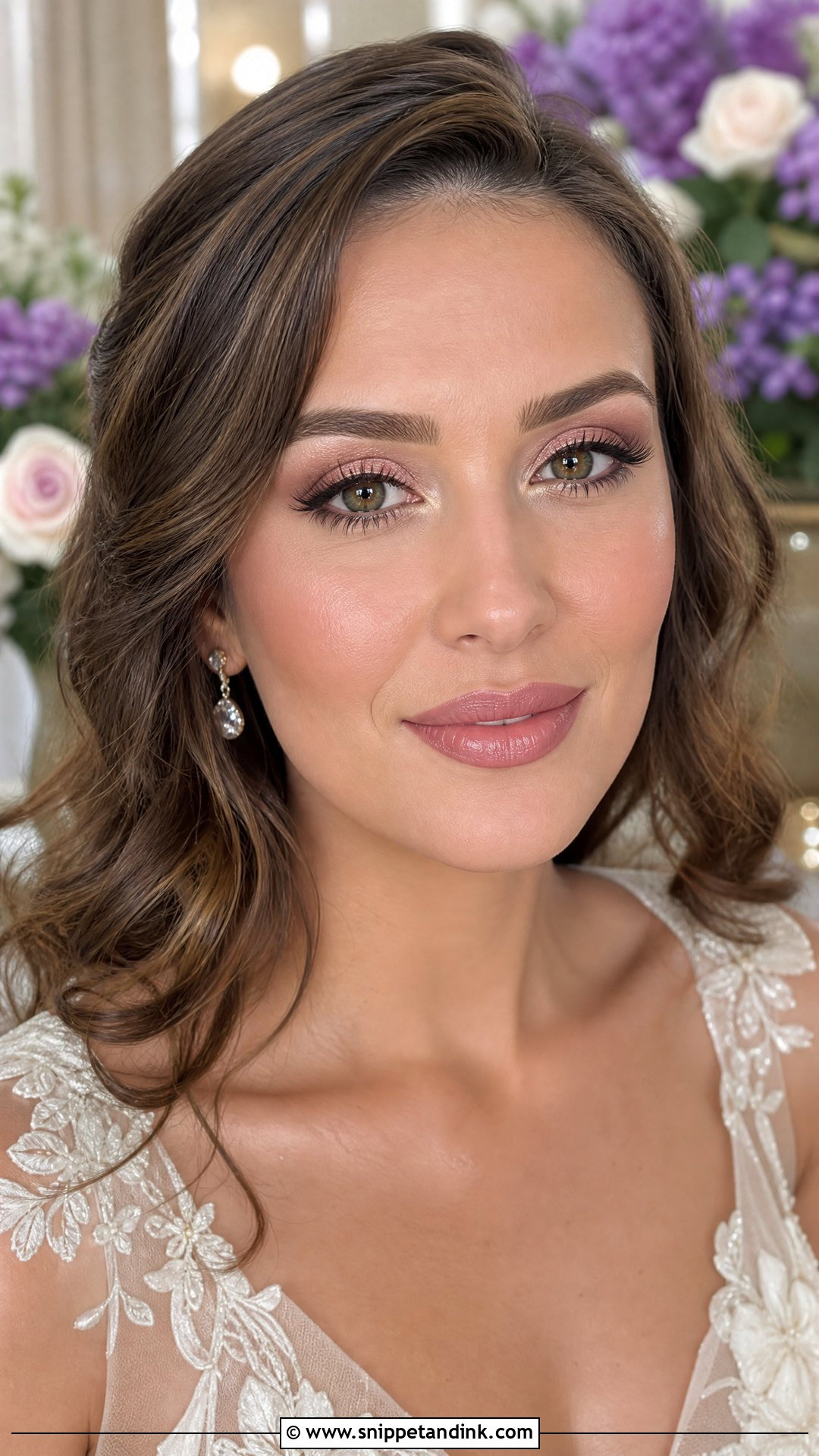Mauve Bridal Makeup For Blue Eyes - Snippet and Ink - 20 Glowy Bridal Makeup for Blue Eyes