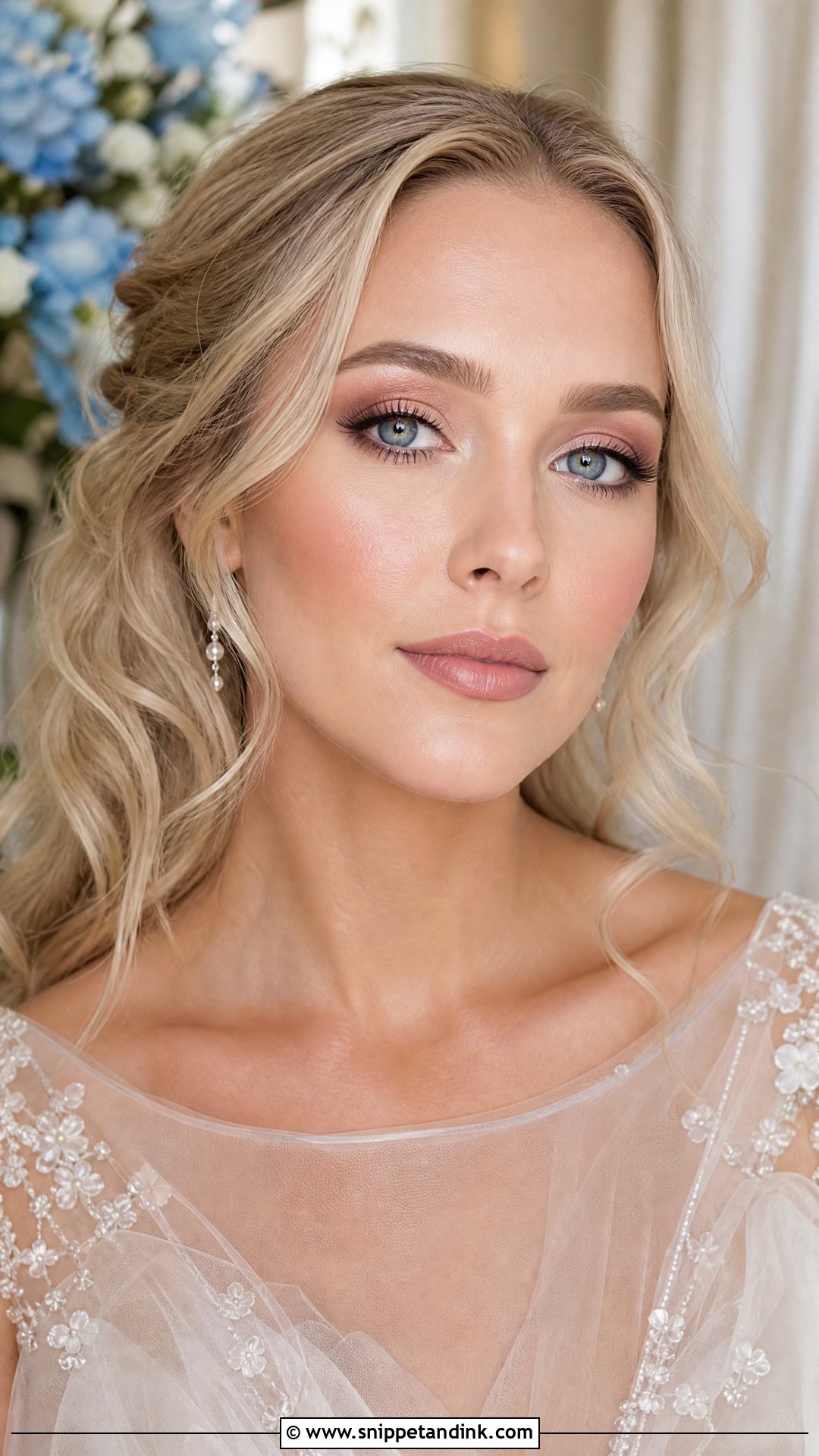 Mauve Bridal Makeup For Blue Eyes - Snippet and Ink - 20 Mauve Bridal Makeup Ideas