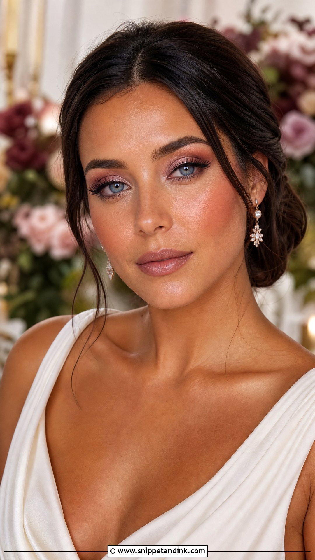 Mauve Bridal Makeup For Blue Eyes - Snippet and Ink - 20 Natural Glam Bridal Makeup for Blue Eyes