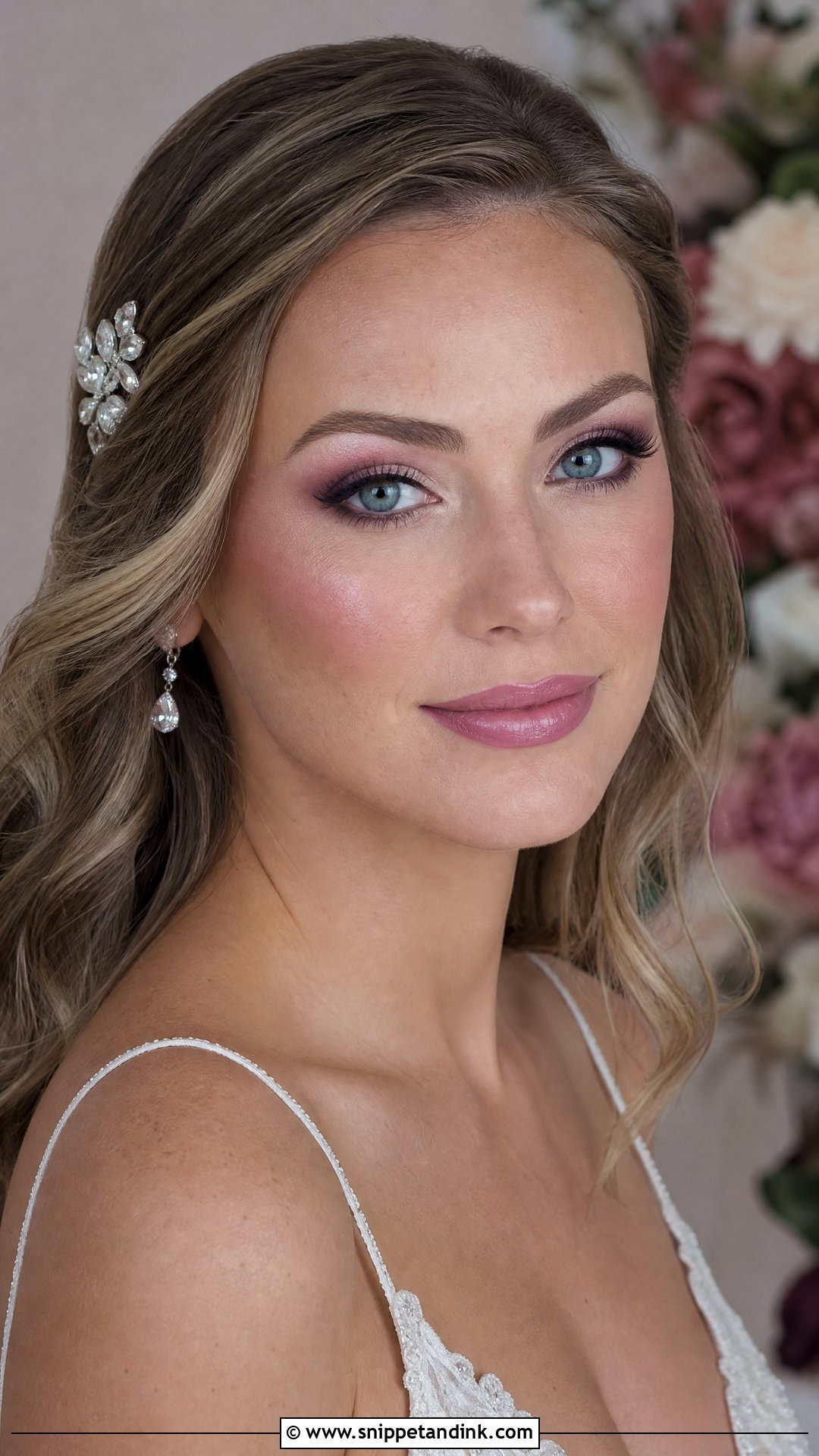 Mauve Bridal Makeup For Blue Eyes - Snippet and Ink - 30 Bridal Makeup for Blue Eyes